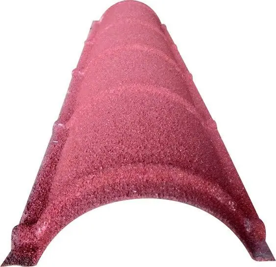 Nok genteng metal pasir berwarna merah muda